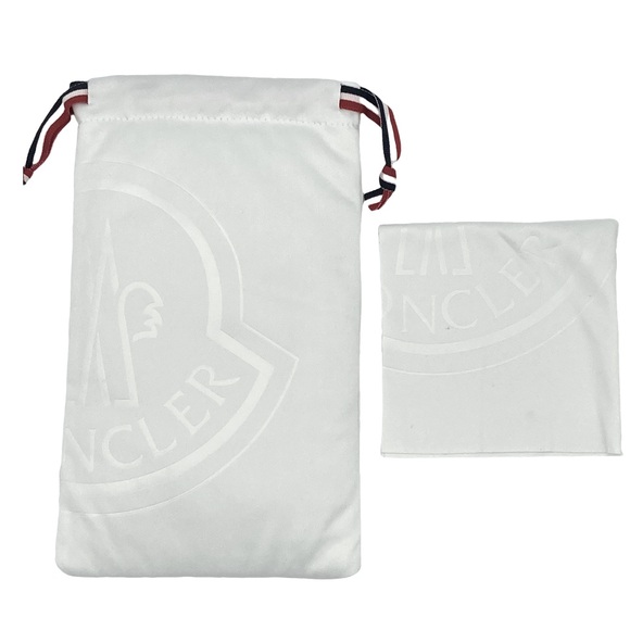 New Moncler 4.75"x7.5" Drawstring Padded Sunglass Case with Cleaning Cloth - Picture 3 of 3